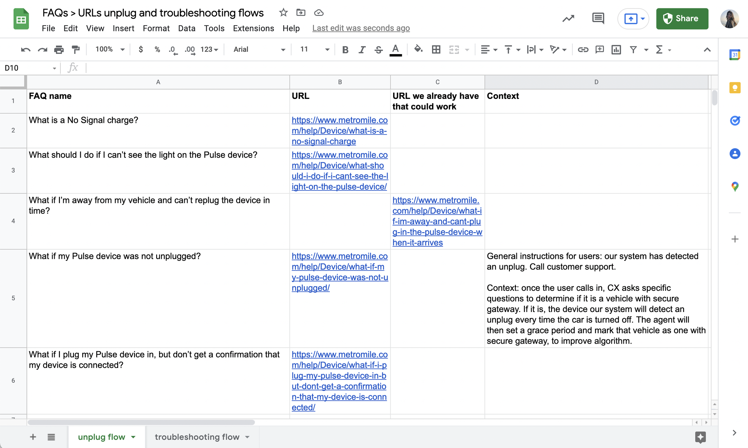 A Google Doc used for drafting and refining the email copy with the cross-functional team.